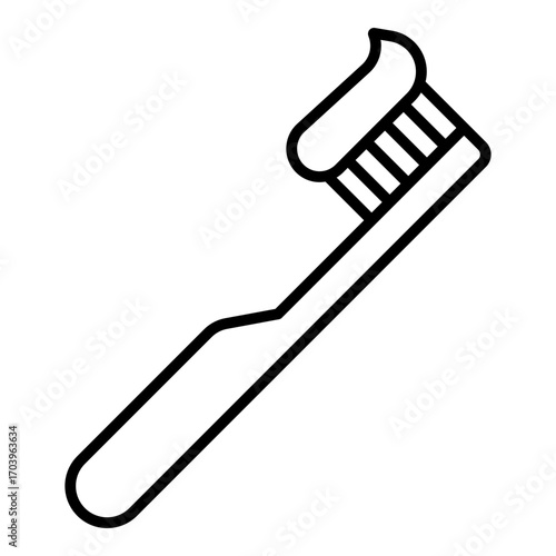 Tooth brush icon. Vector line icon