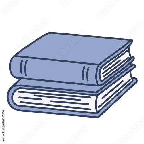 Stack of books pile of books isolated on white background illustration