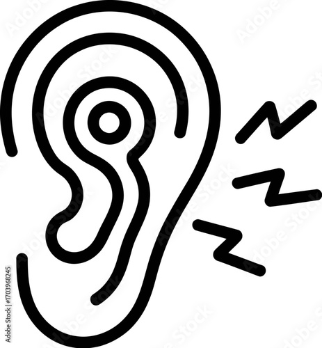 Ear pain tinnitus hearing problems deafness medical concept