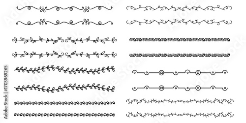 border line art, handmade vintage style frame line or border line doodle art for art illustration 