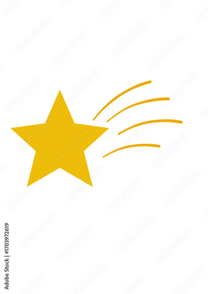 Obraz premium Gold Doodle Star