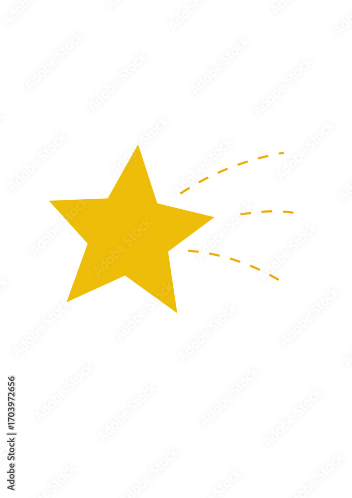 Obraz premium Gold Doodle Star