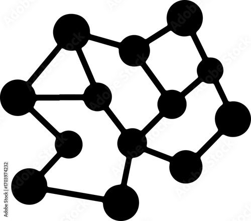 network connection silhouette vector illustration