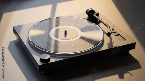 Vintage record player turntable vinyl record player music audiophile sound system retro audio equipment listening