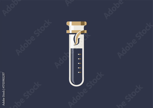 Science test tube logo design
