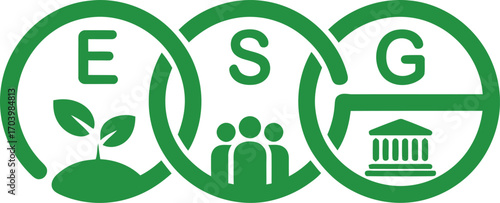 Esg environmental social governance concept vector graphic
