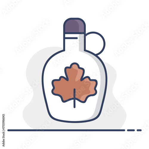 Natural Maple Syrup Bottle Outline Icon