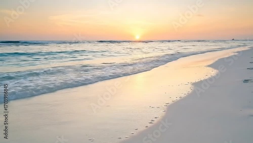 Wallpaper Mural Sunset Beach Scene with Gentle Waves Torontodigital.ca