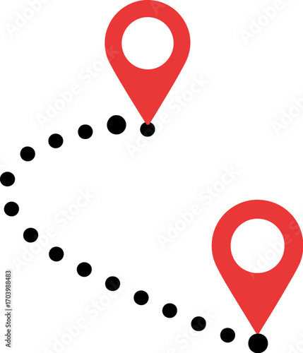 Route direction map pin icon gps navigation travel concept