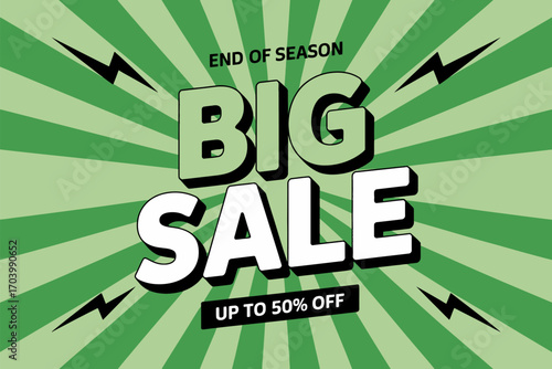End of season sale big discounts up to fifty percent off