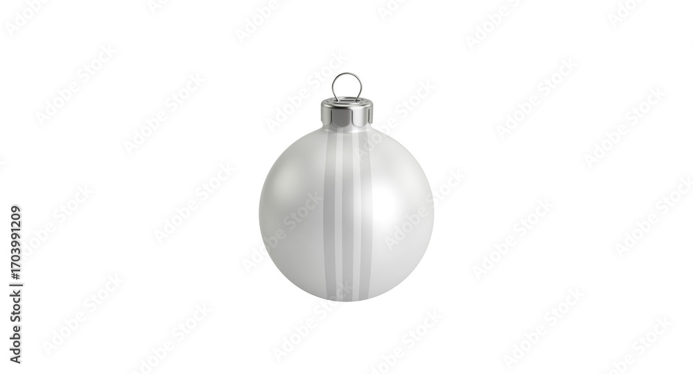 Fototapeta premium Realistic Single Christmas Tree Ball Mockup for Festive Holiday Decoration Branding