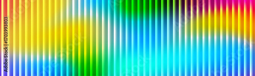 Fractal glass gradient rainbow background with vertical lines and blurred y2k holographic pattern and soft iridescent texture