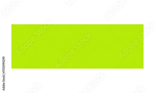 A bright chartreuse rectangle against a black background with a thin white border around it
