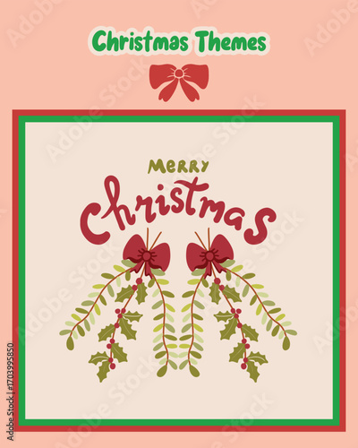 Cute Christmas lettering vector stickers perfect for holiday packaging, card making, and DIY projects
