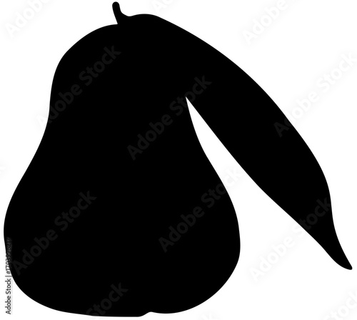 pear on black background vektor