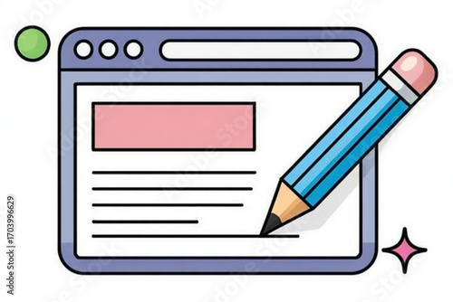 Digital writing and content creation on a computer screen