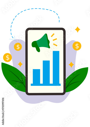 social media marketing illustration