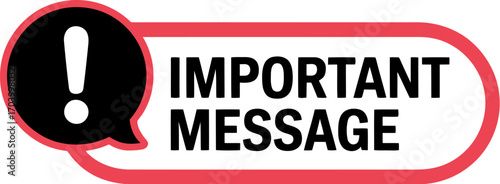 Important message alert notification attention exclamation