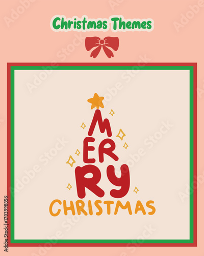 Cute Christmas lettering vector stickers perfect for holiday packaging, card making, and DIY projects