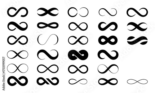 Collection of Diverse Infinity Symbol Designs