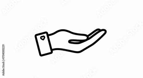 Charity and Helping Hands Icon Illustrating Generosity and Support