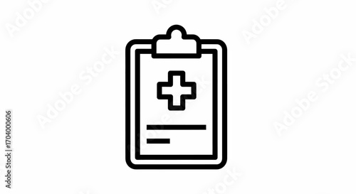 Medical Patient Record Chart Document Health Care Symbol