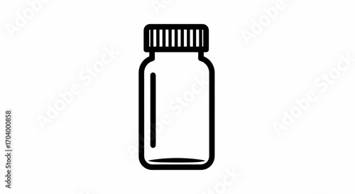 Small Glass Bottle with Screw Cap for Storage and Samples