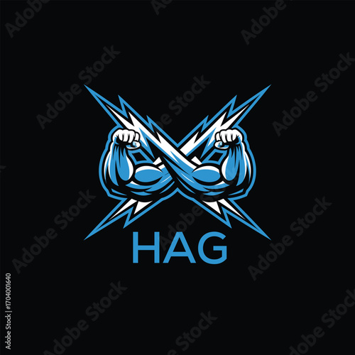 HAG  Fitness Logo. HAG Company logo design for entrepreneur and business. HAG Sports Branding Design best icon.
