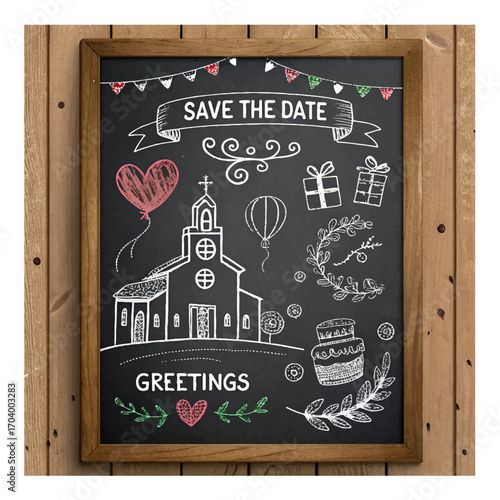 menu board on blackboard