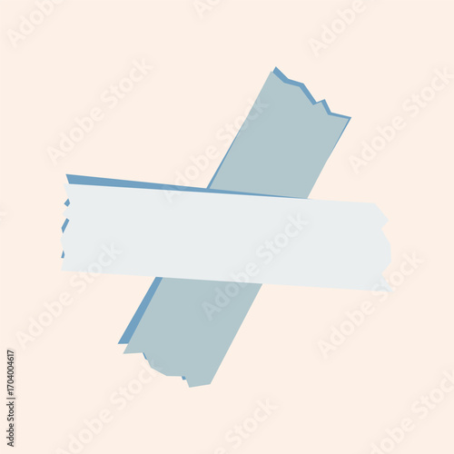 Scotch Adhesive Sticky tape, color office glue paper stripes. Sticky bandage, different realistic tapes band. Torn elements, isolated decorative vector illustration