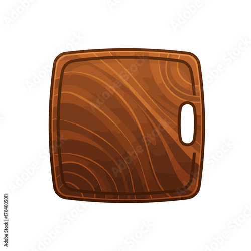 Brown Wooden Cutting Board with Handle.