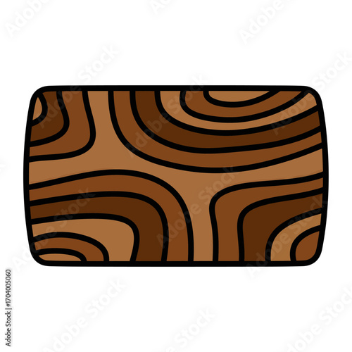 Cross section of tree trunk showing growth rings.