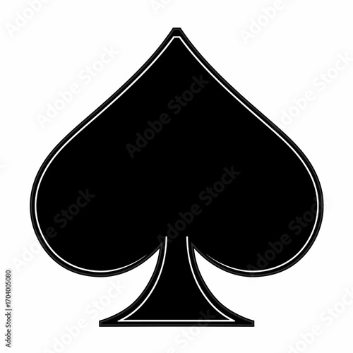 Black Spade Symbol - A Classic Icon of Card Games and Gambling