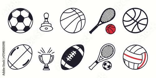 Collection of sport icons in vector format