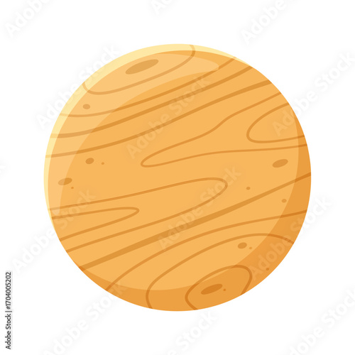 Round Wooden Board Texture.