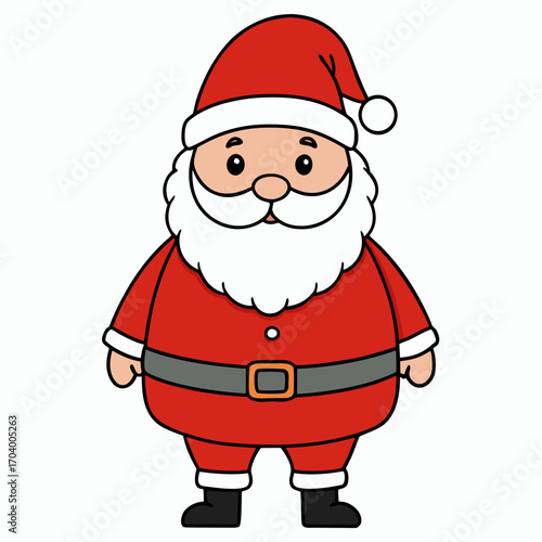 Cartoon santa claus illustration for christmas holiday season vector graphic design and decoration element