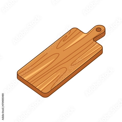 Wooden Cutting Board with Handle for Kitchen 2.