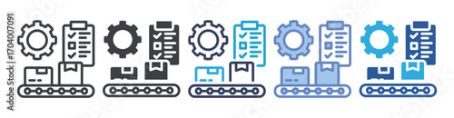 Operations icon set multiple style collection