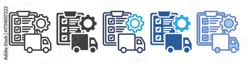 Service Programs icon set multiple style collection