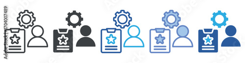 Talent Management icon set multiple style collection