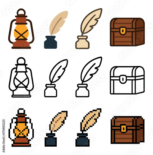 European union law and justice symbols: scales, gavel, eu book, courthouse icons