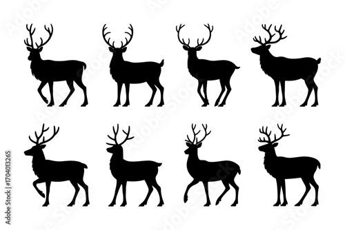 deer antler animal wildlife silhouette 