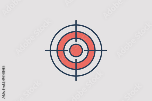 Target Icon Symbol of Goal Achievement and Focus in Business and Strategy Planning for Success and Accuracy in Marketing and Design