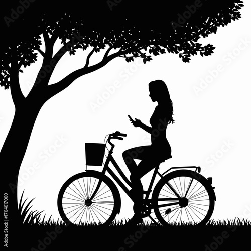 girl on bicycle