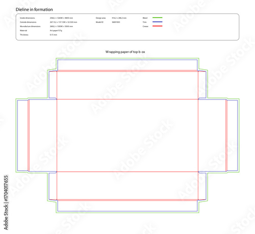 Premium Gift Box Packaging Template | Luxury Present Box Die Cut Vector Design 