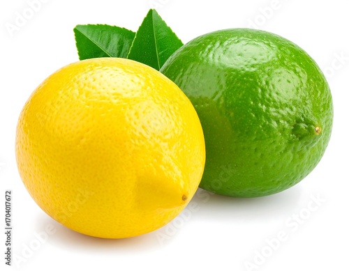 Wallpaper Mural Fresh citrus fruits on a white background (1) Torontodigital.ca