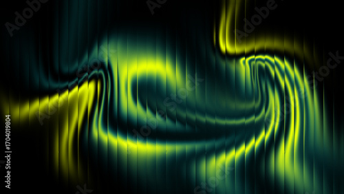 Abstract vector illustration of a colorful background design with a digital swirl and spiral wave lines pattern White-light blue-blue gradient with a glass effect on a black background