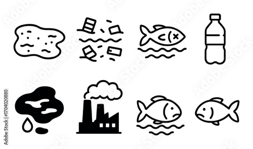 Environmental pollution: water contamination and industrial impact on marine life
