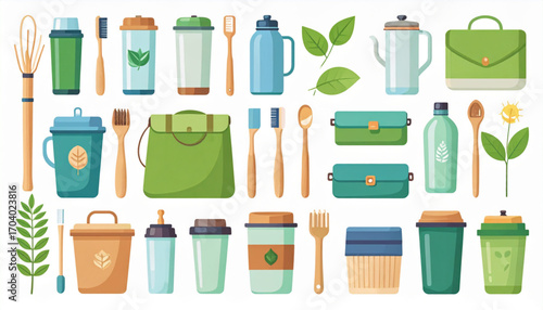 Eco Lifestyle Essentials Icons