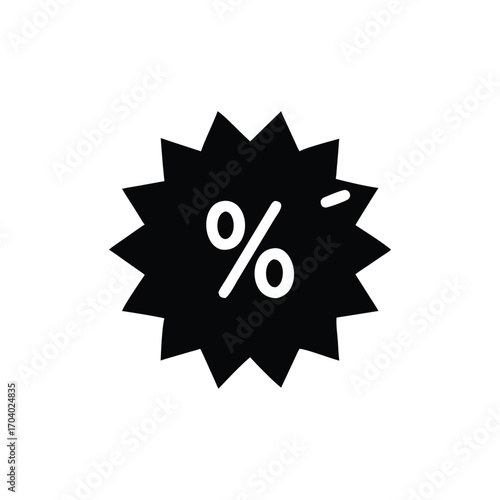 black and white parcentence isolated on white